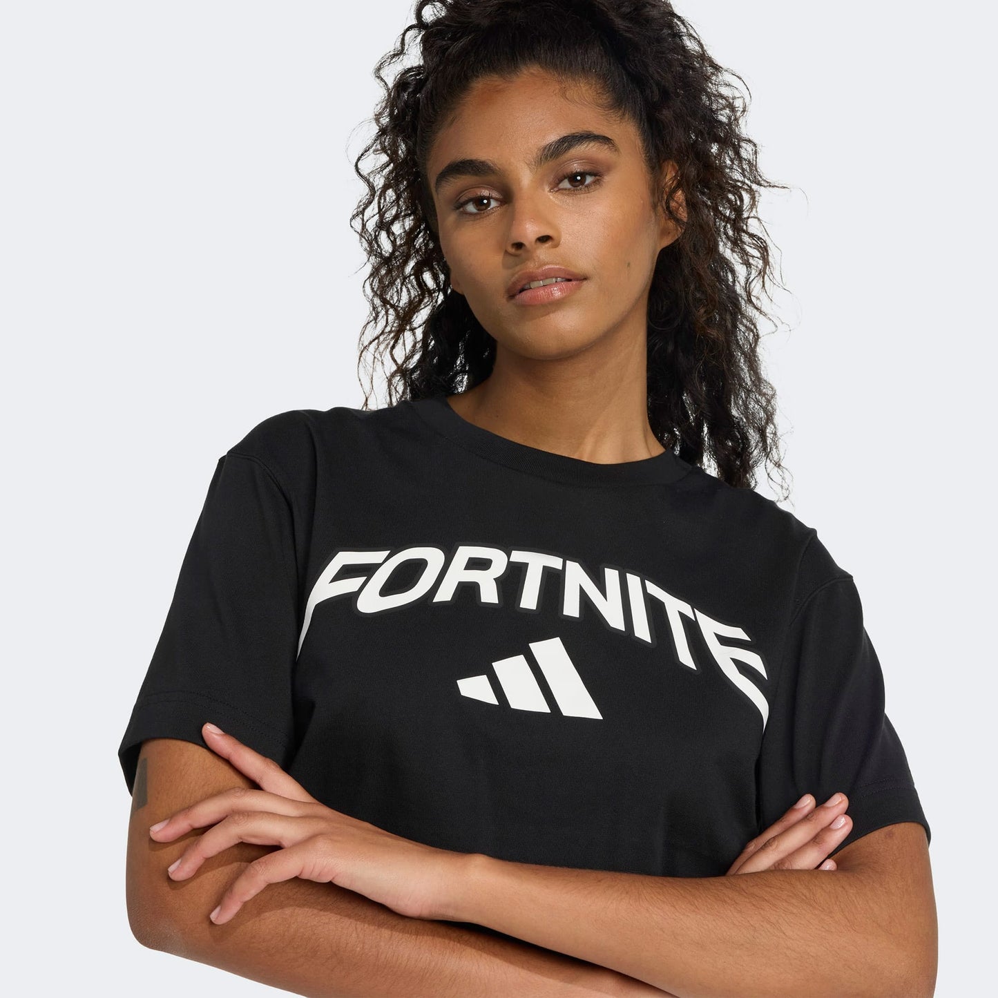 Adidas Fortnite Crop Kadın Siyah T-shirt