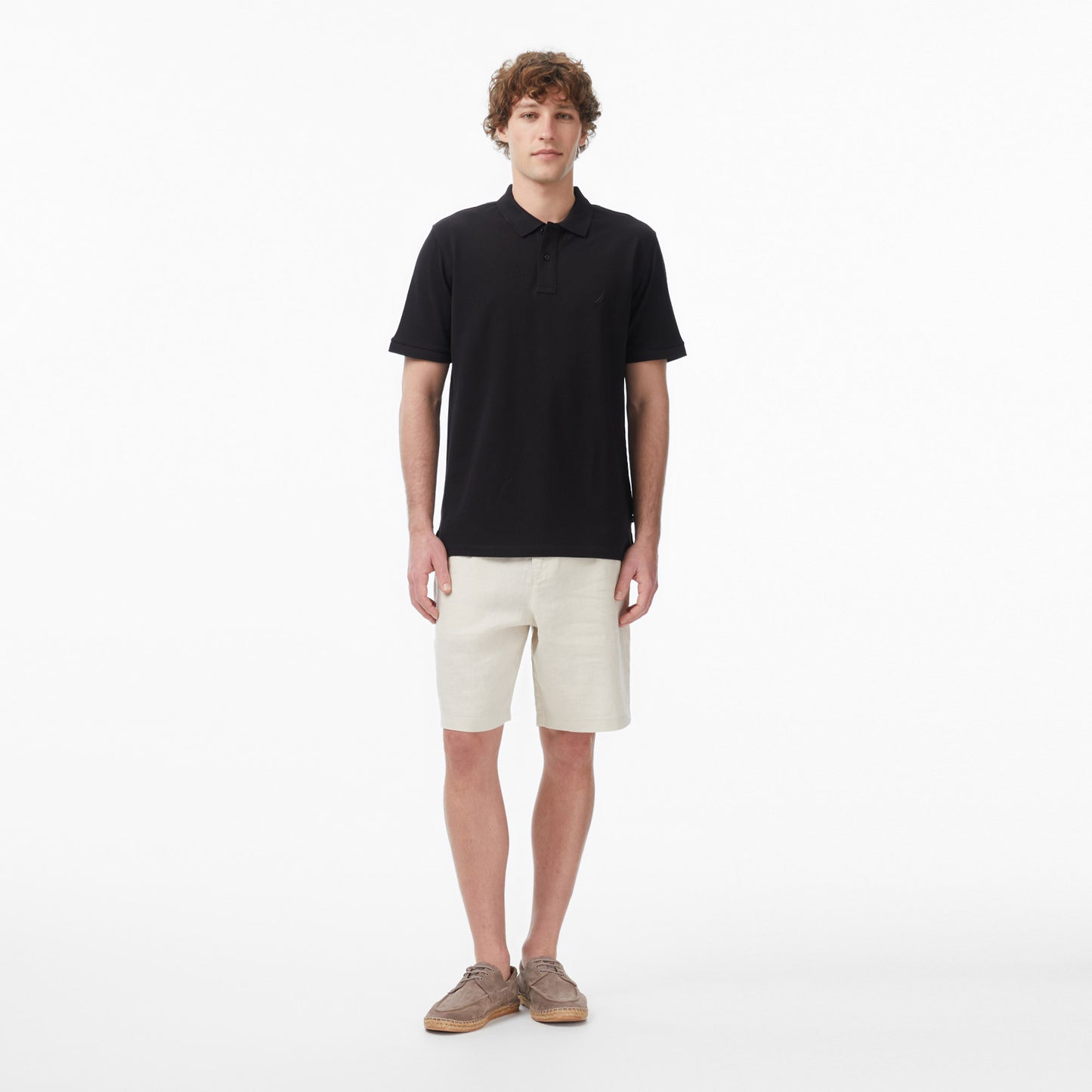 Nautica Erkek Siyah Regular Fit Polo Yaka T-shirt