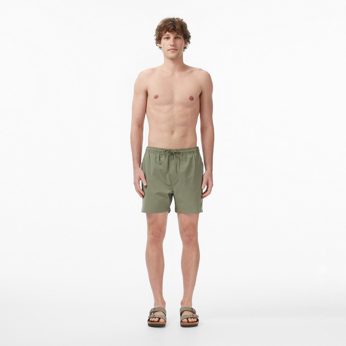 Calvin Klein Medium Drawstring Core Erkek Haki Deniz Şortu