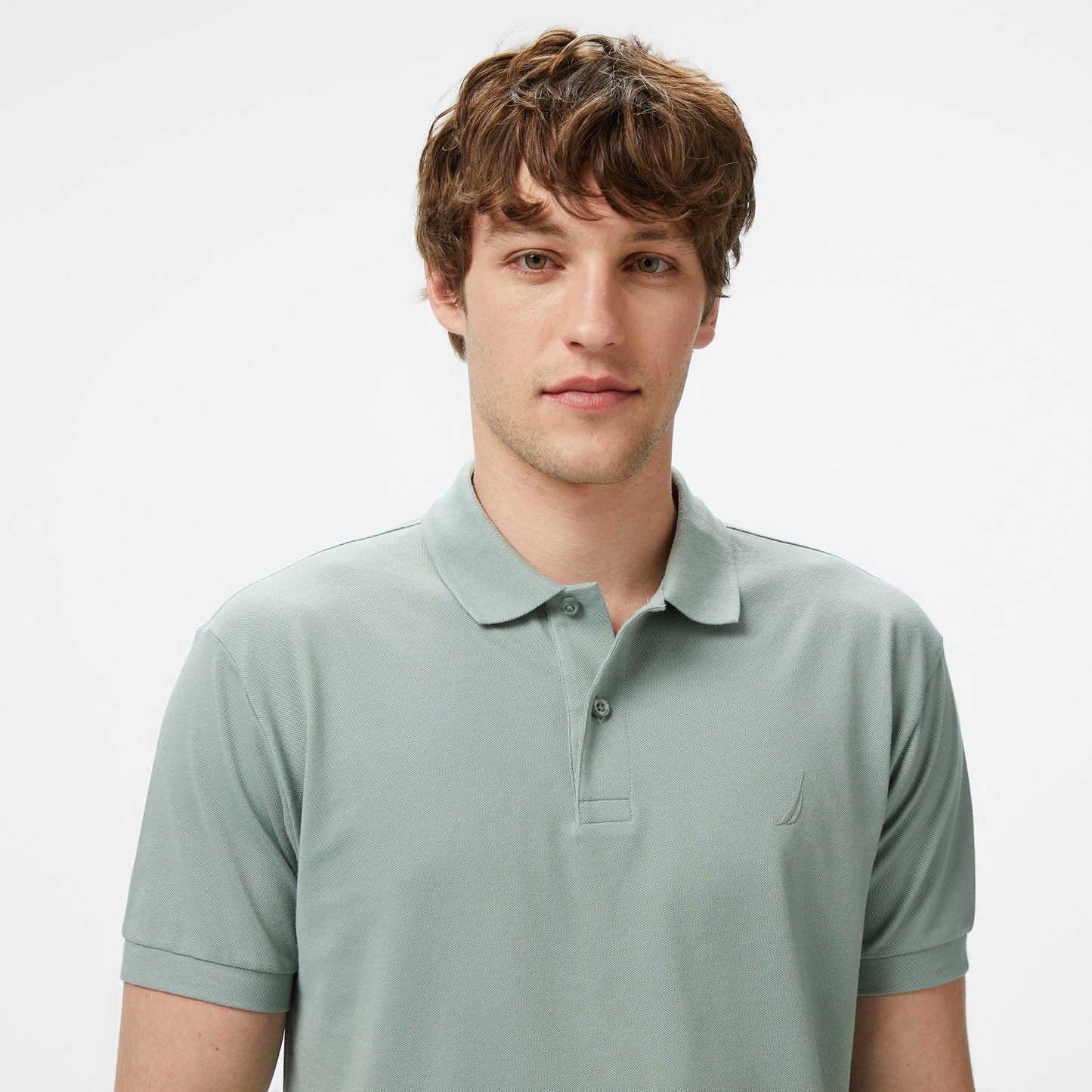 Nautica Erkek Yeşil Classic Fit Polo Yaka T-shirt