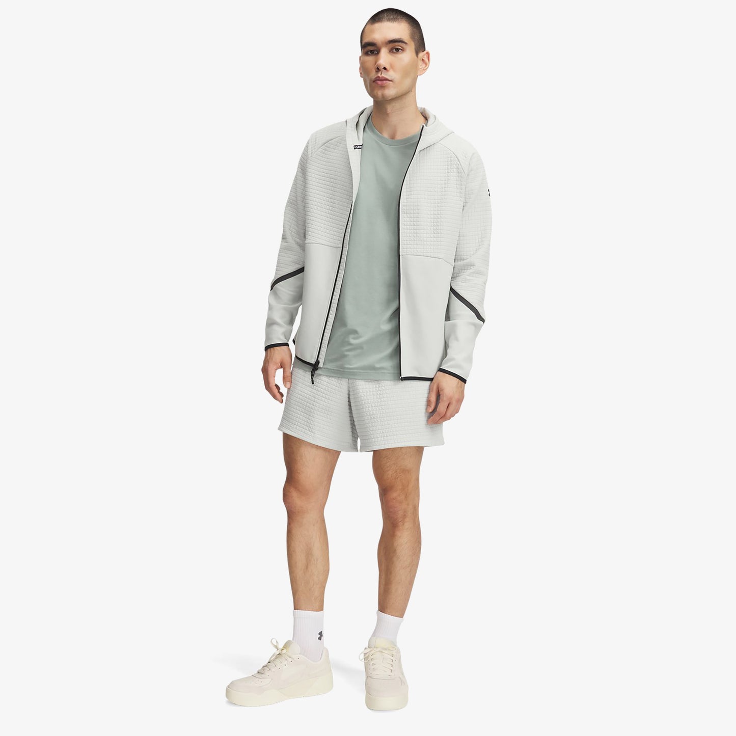 Under Armour Fleece Grid Erkek Gri Şort