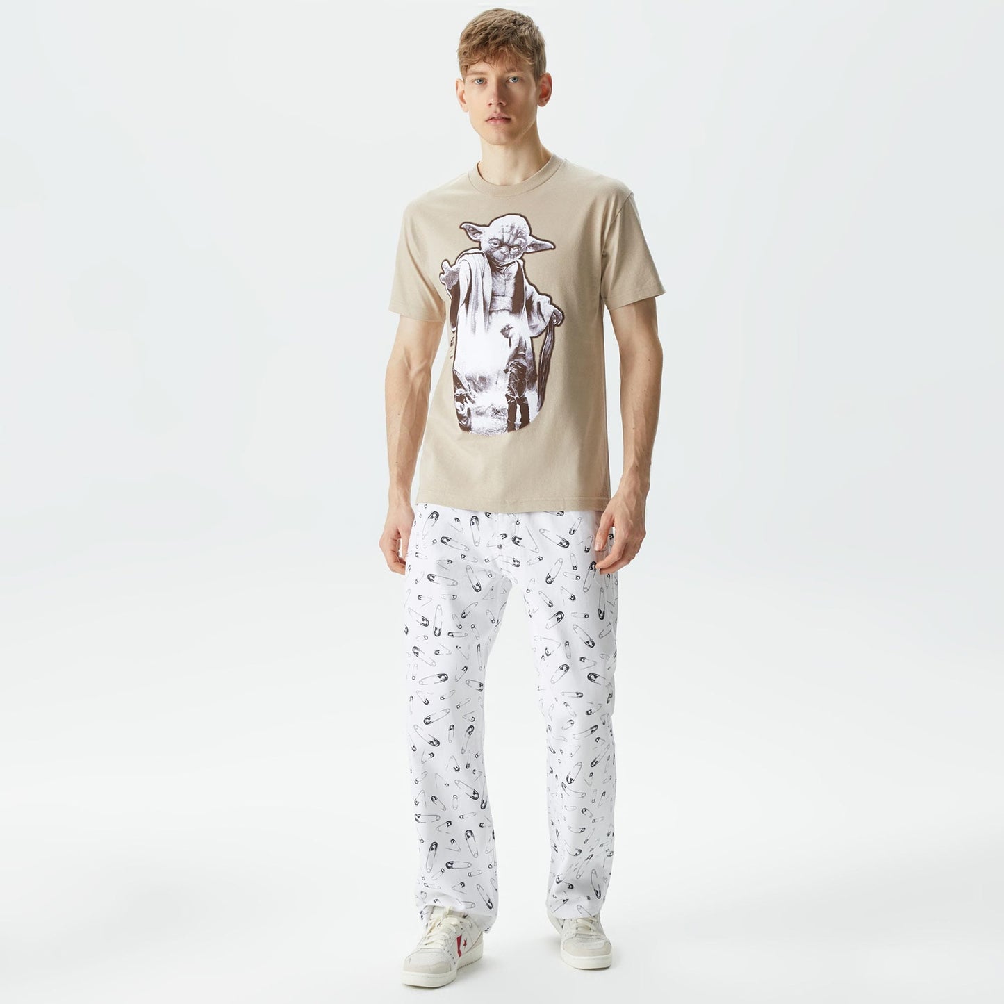 The Hundreds Strike Erkek Krem T-shirt