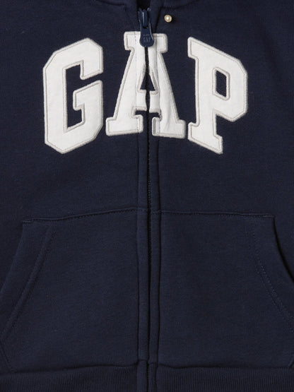 Lacivert Relaxed Logo Zip Sweatshirt
