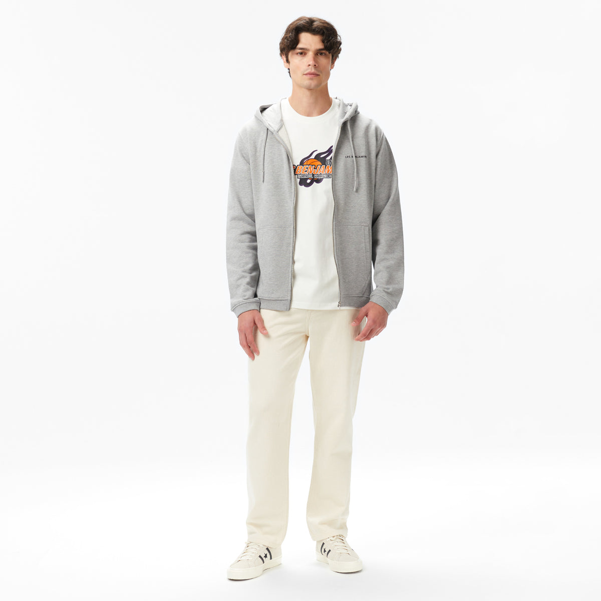 Les Benjamins Erkek Gri Sweatshirt