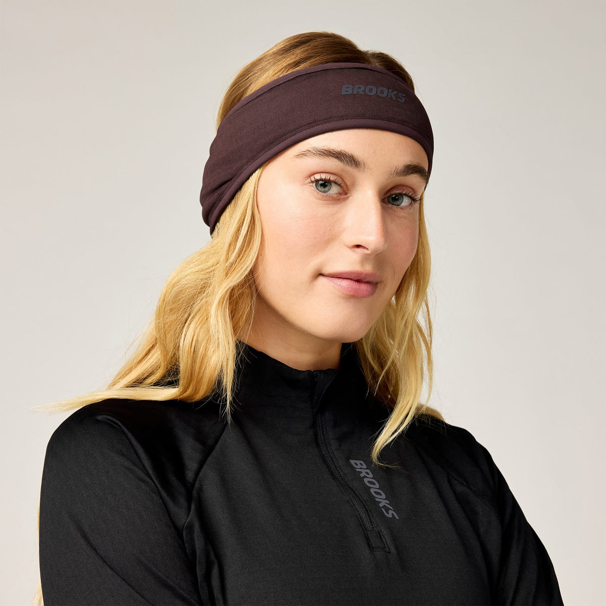 Brooks Momentum Thermal Headband Unisex Kahverengi Saç Bandı