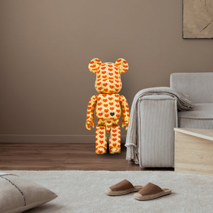 Bearbrick Gold Heart 70cm Renkli Figür