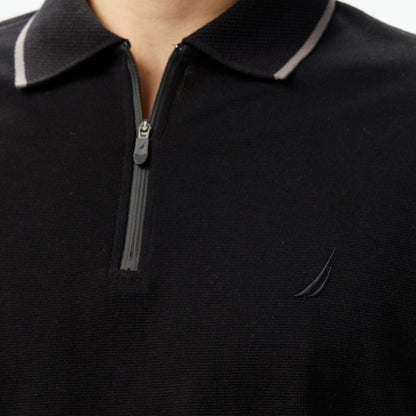 Nautica Erkek Siyah Classic Fit Polo Yaka T-shirt