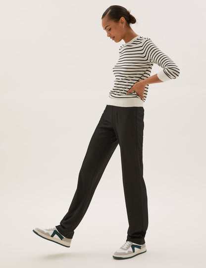 Straight Leg Örme Pantolon