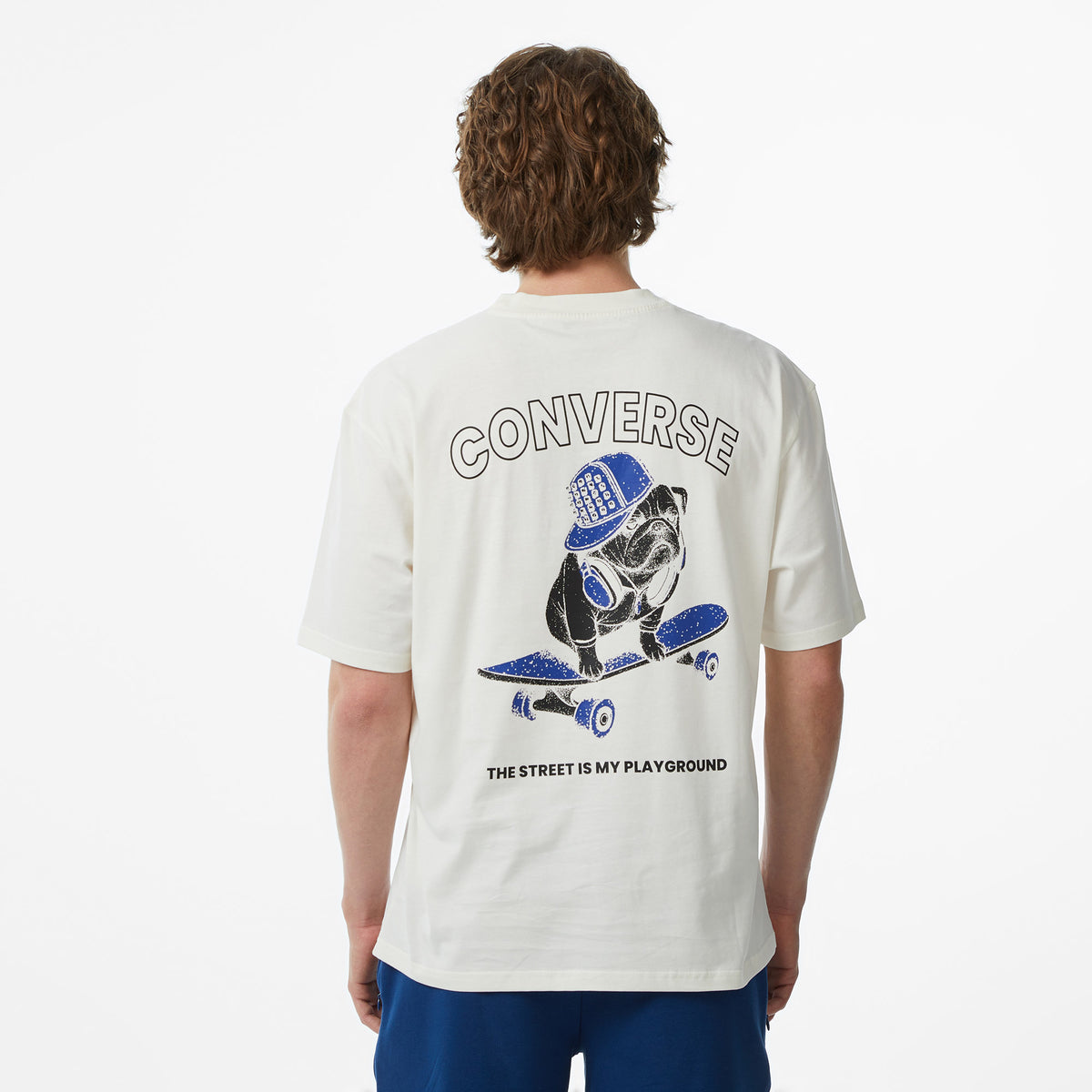Converse Regular Fit Erkek Krem T-shirt