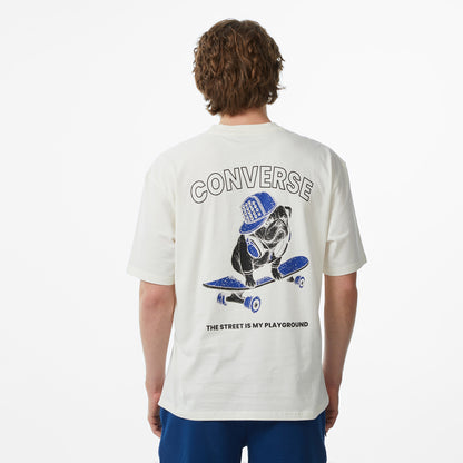 Converse Regular Fit Erkek Krem T-shirt