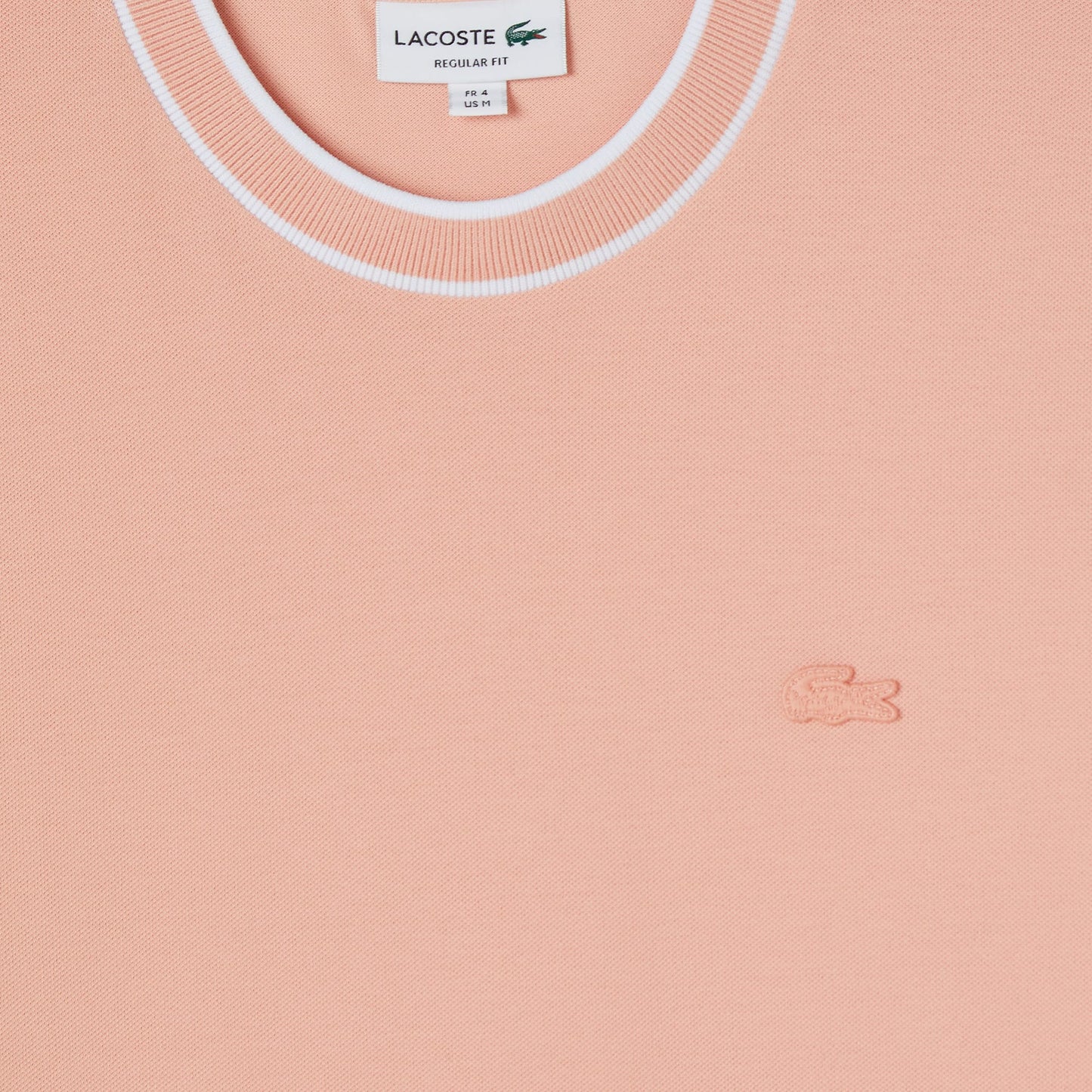 Lacoste Erkek Regular Fit Bisiklet Yaka Pembe T-shirt