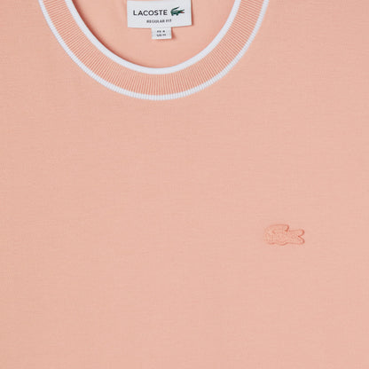 Lacoste Erkek Regular Fit Bisiklet Yaka Pembe T-shirt