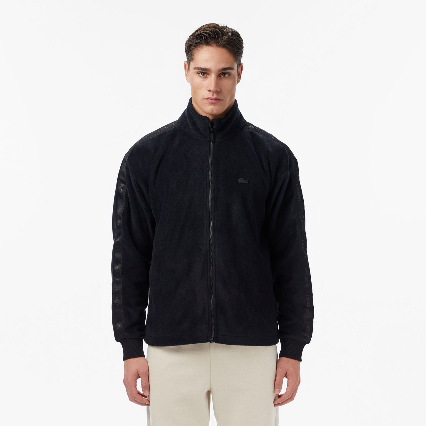 Lacoste Erkek Loose Fit Fermuarlı Siyah Sweatshirt