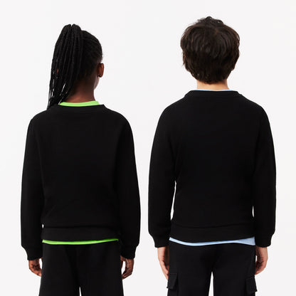 Lacoste Bisiklet Yaka Çocuk Siyah Sweatshirt