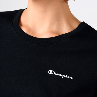 Champion Ss Regular Fit Kadın Siyah T-shirt