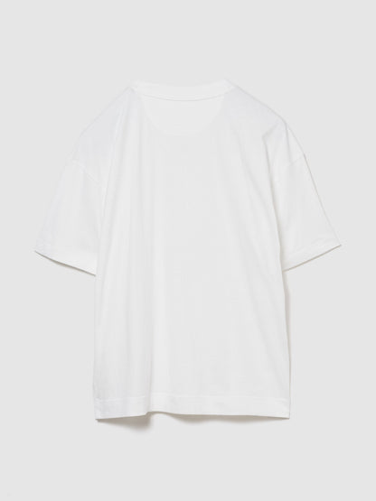 Beyaz Organik Pamuk Vintagesoft Athletic Logo Tunik T-shirt