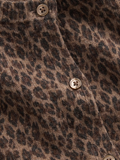 Kahverengi Cashsoft Crop Hırka