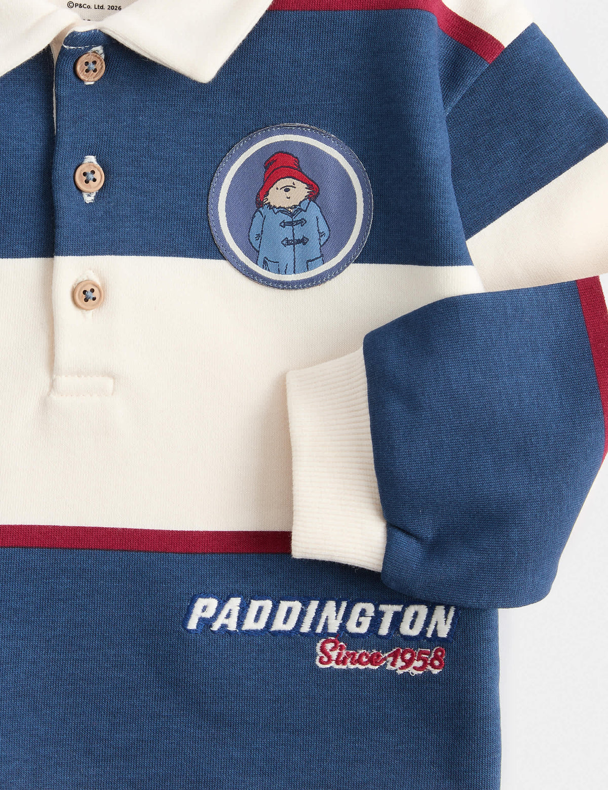 Paddington™ Çizgili Polo Yaka Üst