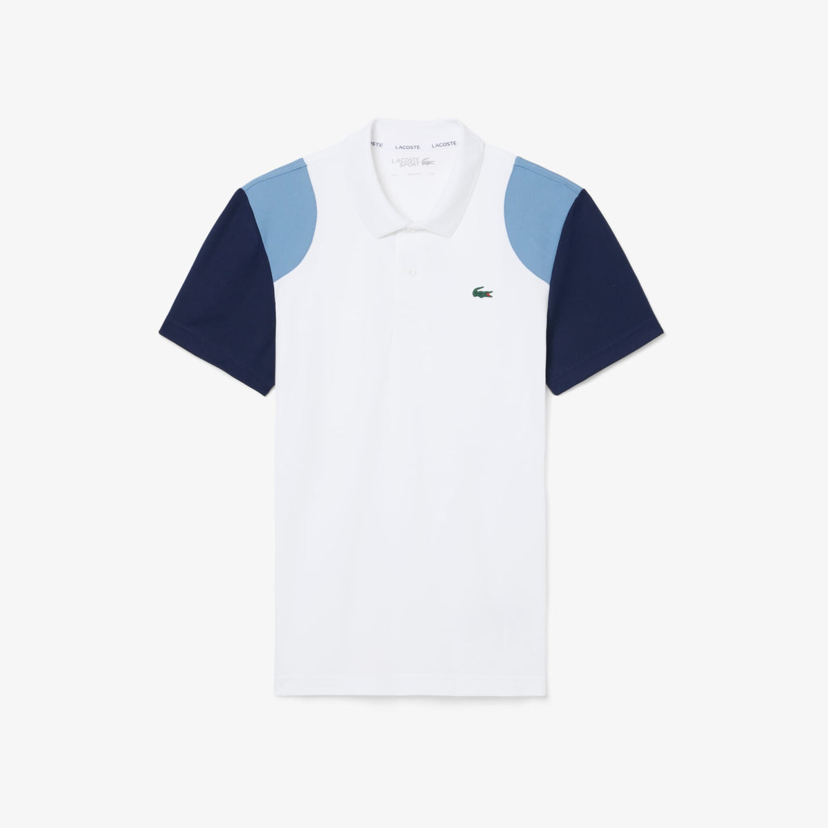 Lacoste Sport Erkek Regular Fit Renk Bloklu Beyaz Polo
