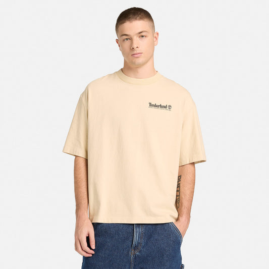 Timberland Outdoor Photo Back Graphic Erkek Gri T-shirt