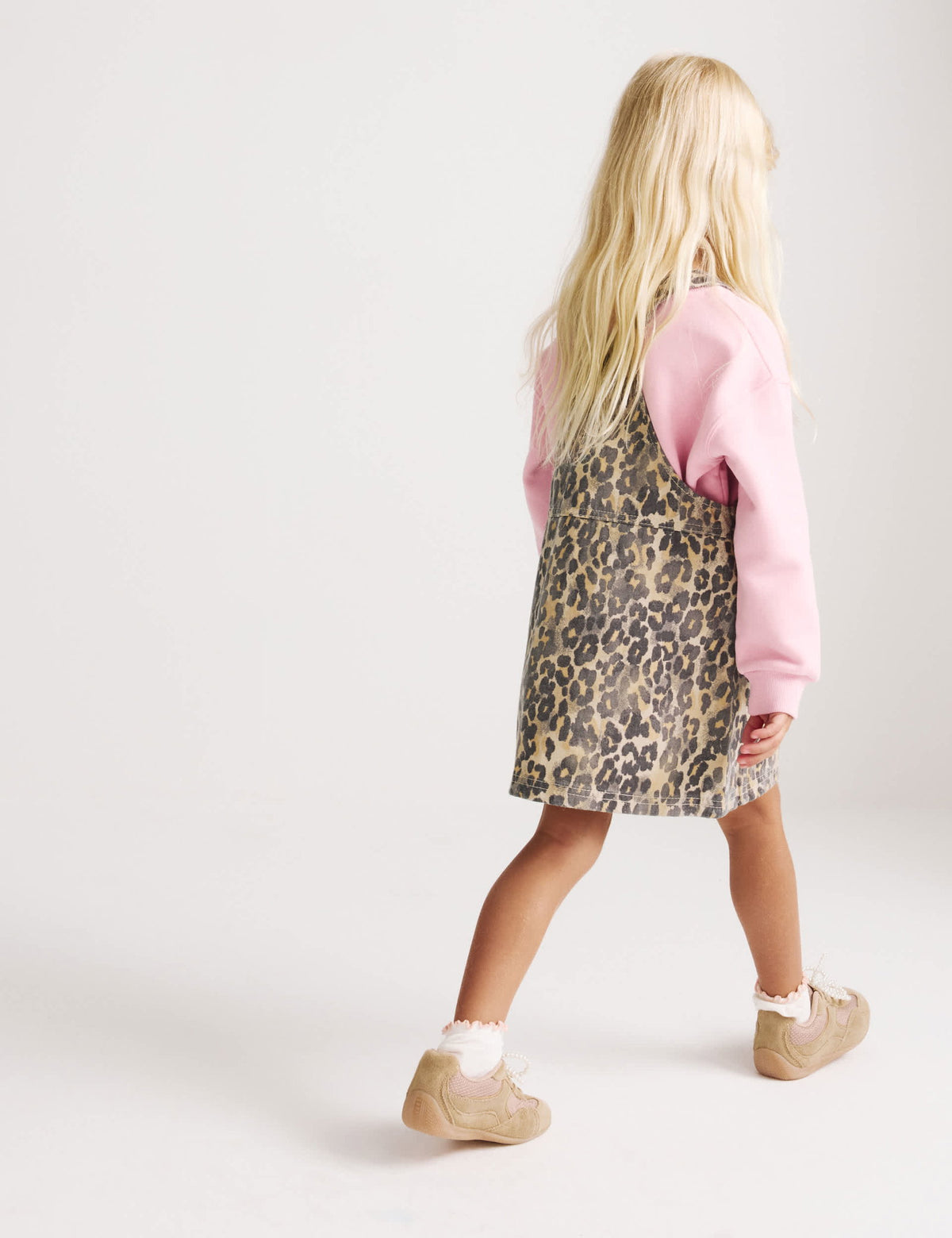 2 Parça Denim Leoparlı Çocuk Takımı