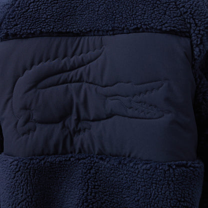 Lacoste Erkek Dik Yaka Renk Bloklu Lacivert Ceket