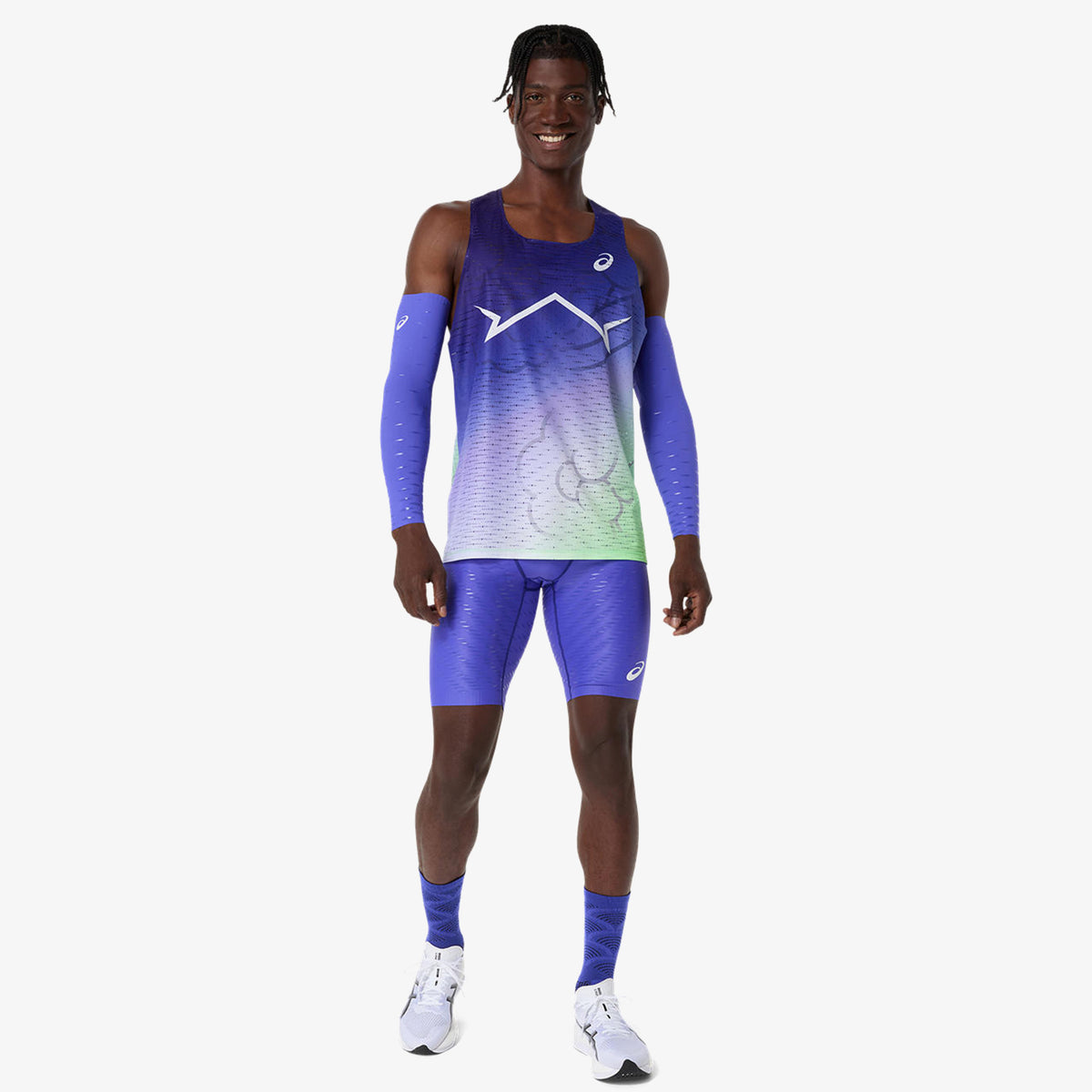 Asics Metaspeed Singlet Erkek Mor Koşu T-shirt