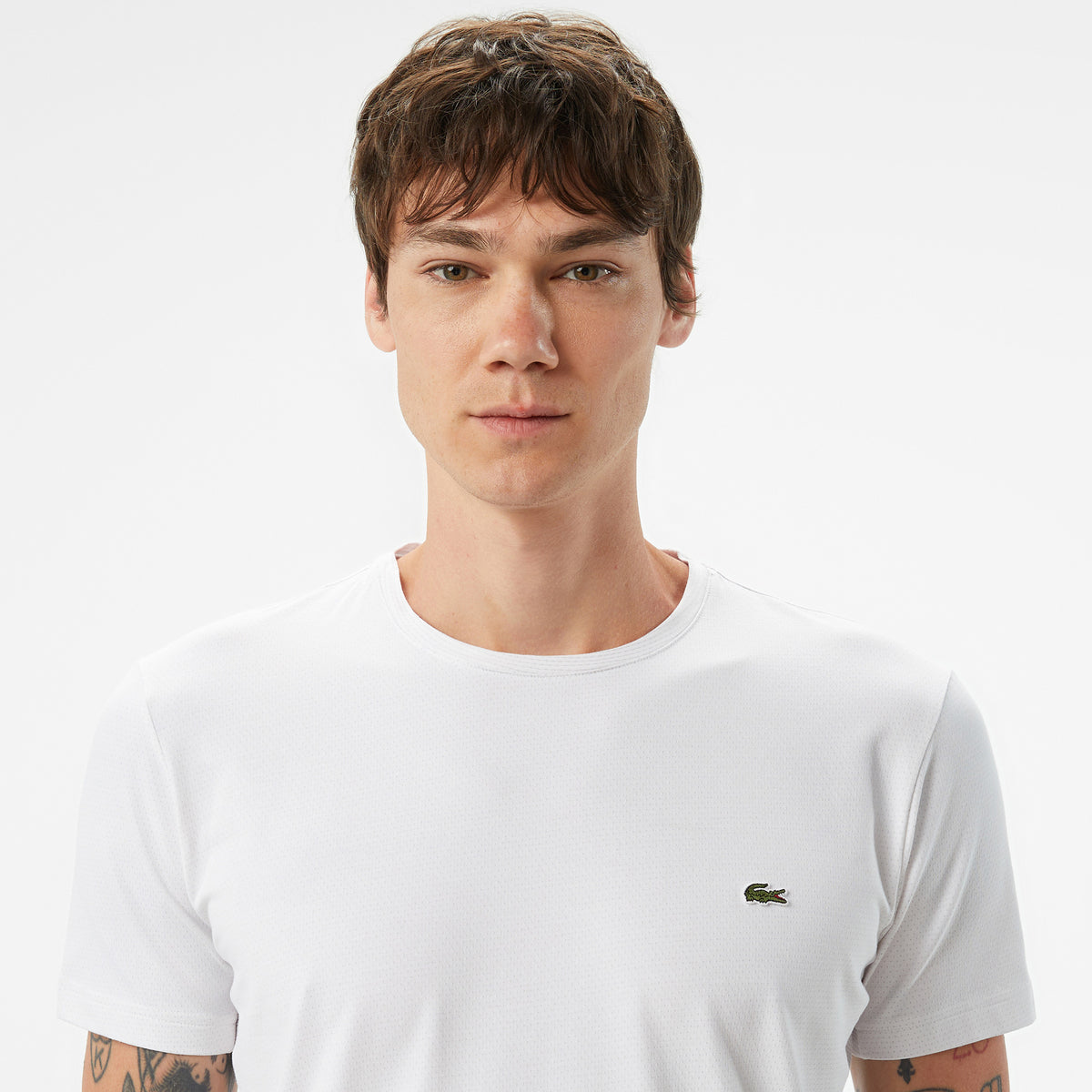 Lacoste Erkek Slim Fit Beyaz T-shirt