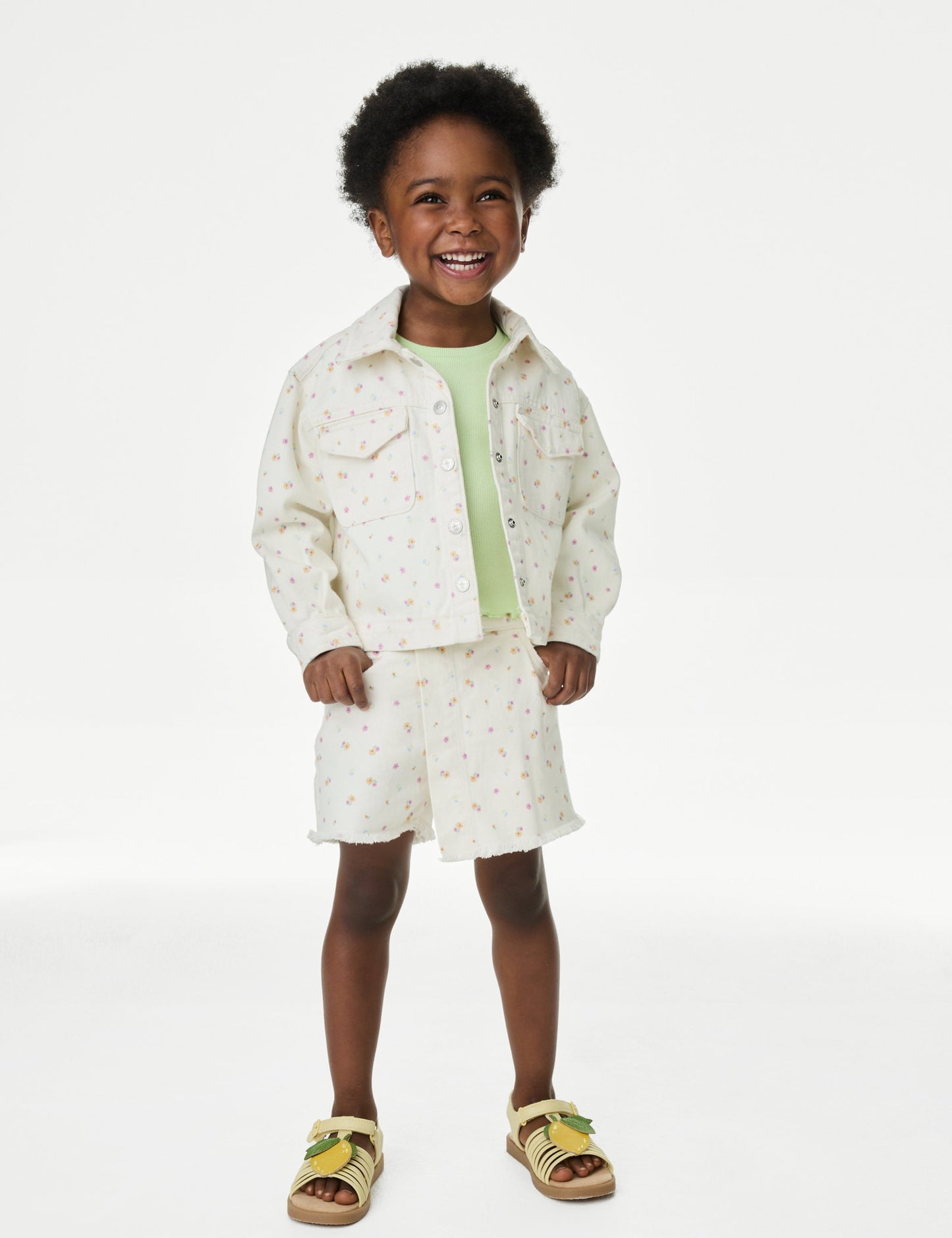 3'lü Çiçek Desenli Outfit Set (2-8 Yaş)
