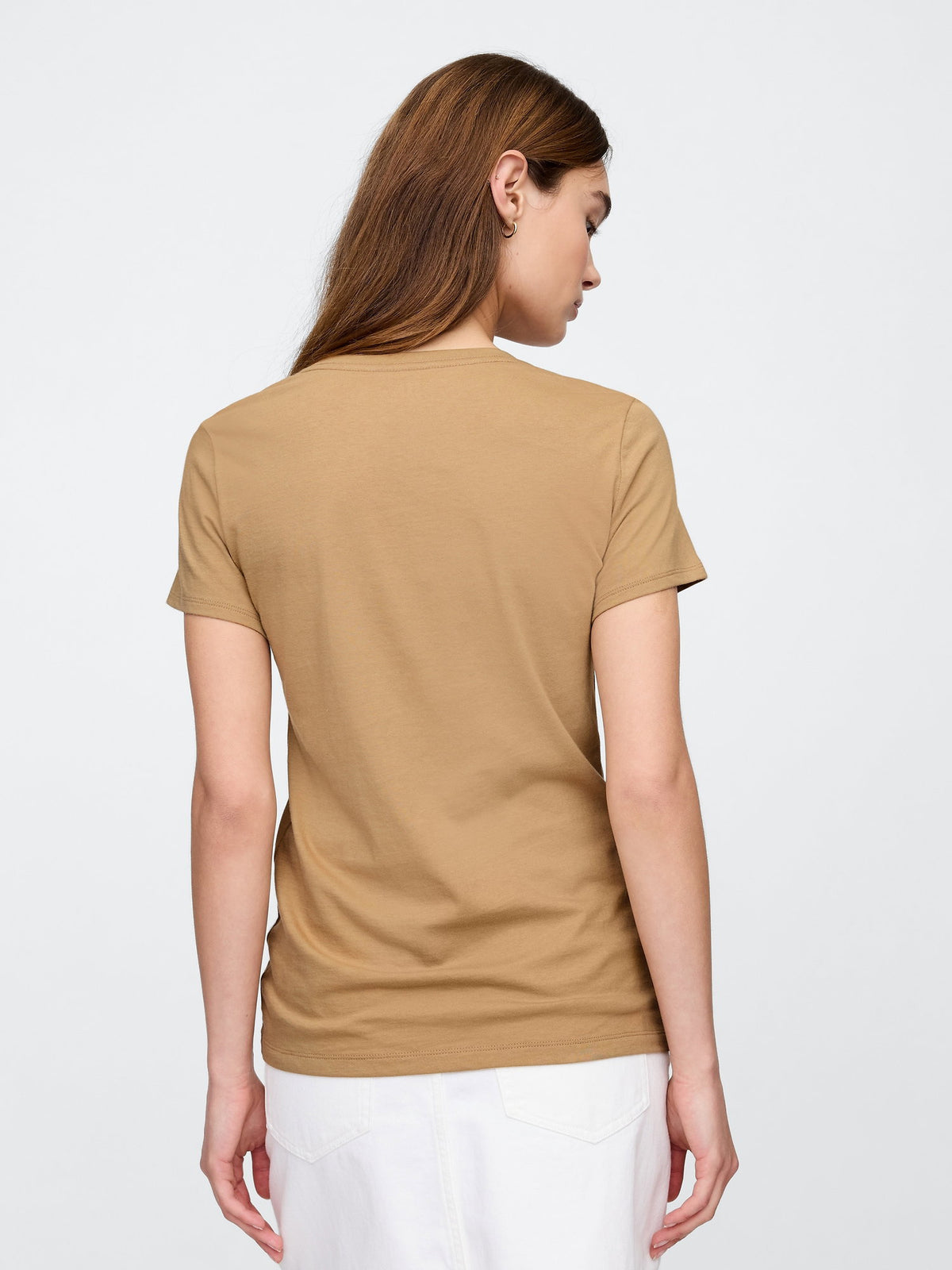 Koyu Bej 2'li Gap Logo Kısa Kollu T-shirt Seti