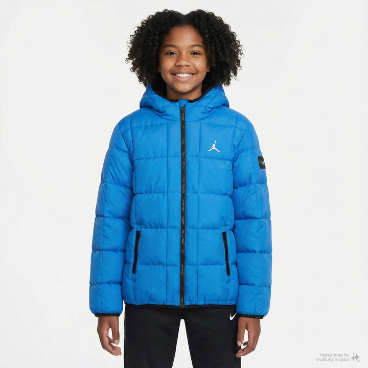 Jordan Jdn Essentialential Mdwt Puffer Çocuk Mavi Mont