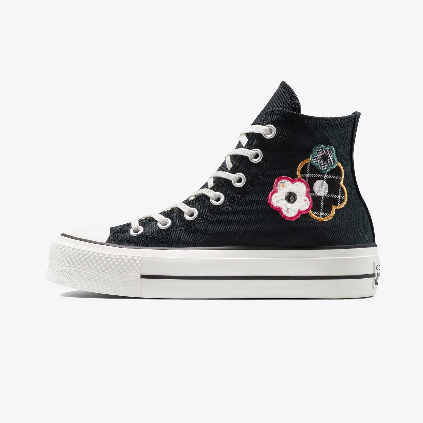 Converse Chuck Taylor All Star Lift Platform Floral Kadın Siyah Sneaker