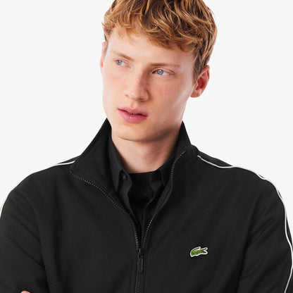 Lacoste Paris Piqué Zip Front Track Erkek Siyah Ceket