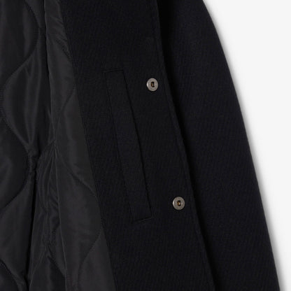 Lacoste Erkek Classic Fit Gömlek Yaka Baskılı Siyah Ceket
