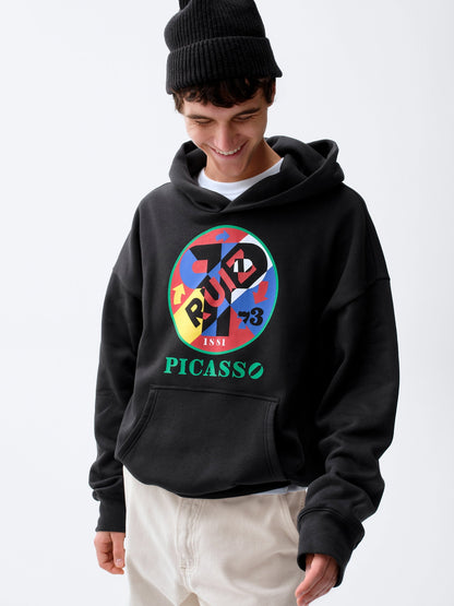 Siyah Robert Indiana Vintagesoft Grafik Sweatshirt