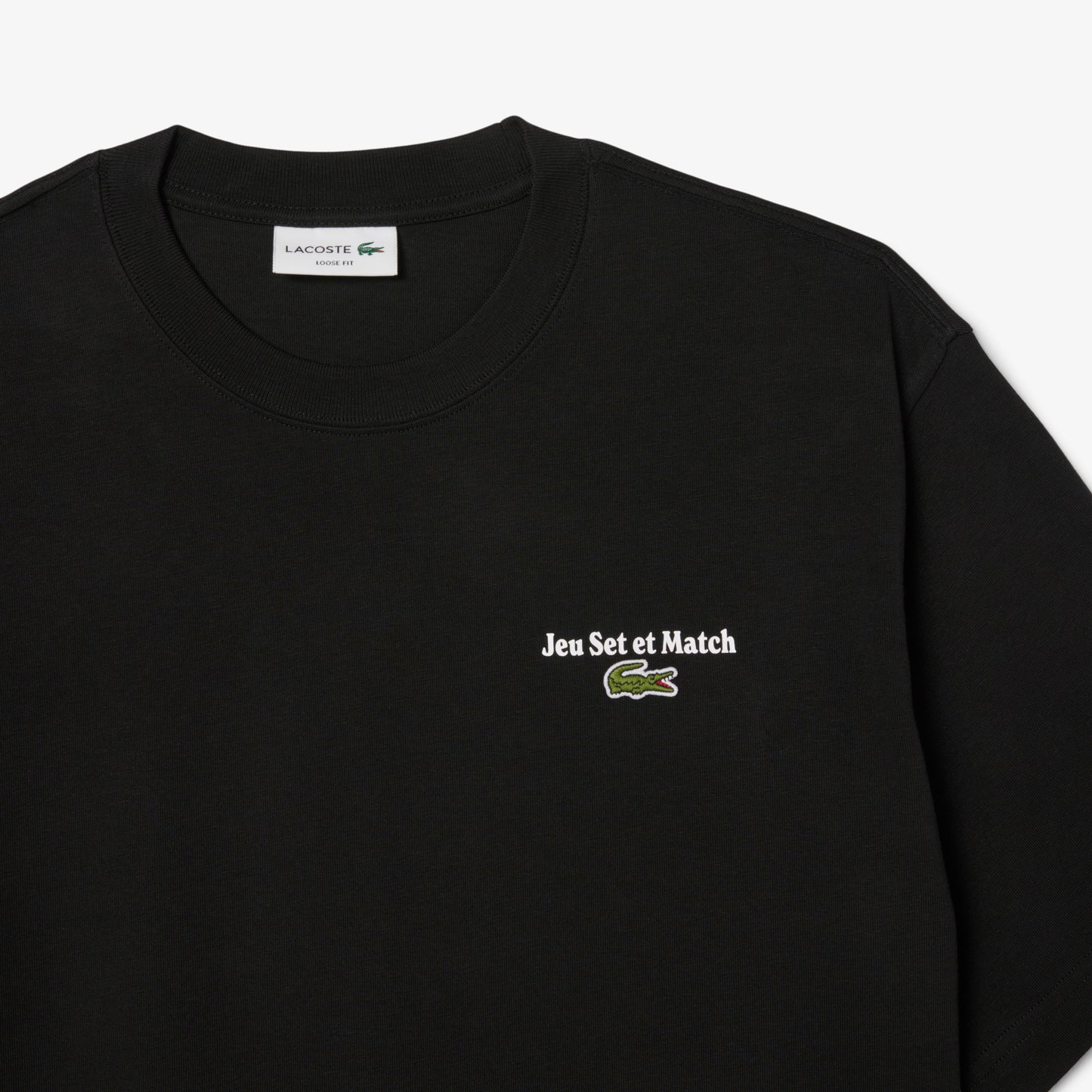 Lacoste Heavy Fit Printed Erkek Siyah T-shirt