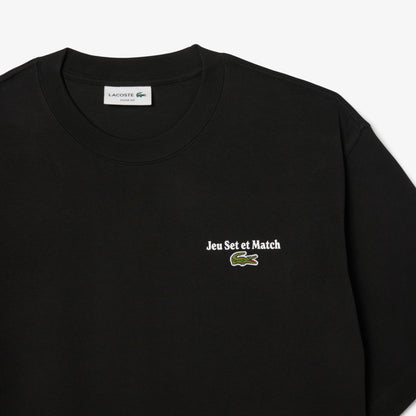 Lacoste Heavy Fit Printed Erkek Siyah T-shirt