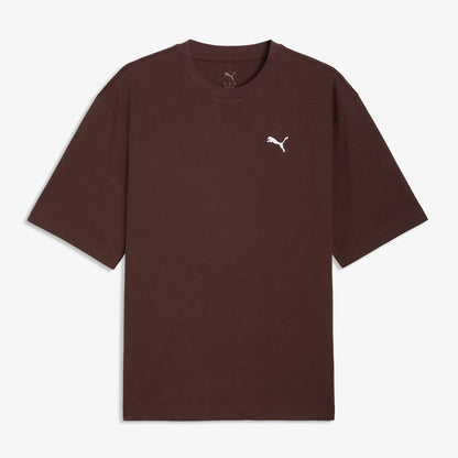 Puma Wardrobe Essentials Boxy Erkek Kahverengi T-shirt