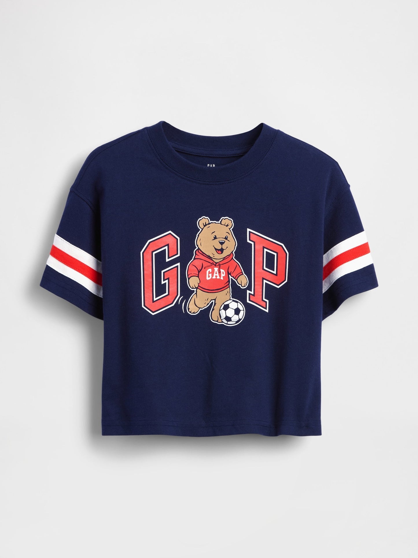 Lacivert Oversized Brannan Bear Varsity Grafik Logo T-shirt