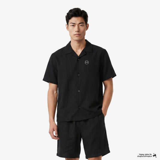 Unıted4 Regular Fit Erkek Siyah Gömlek