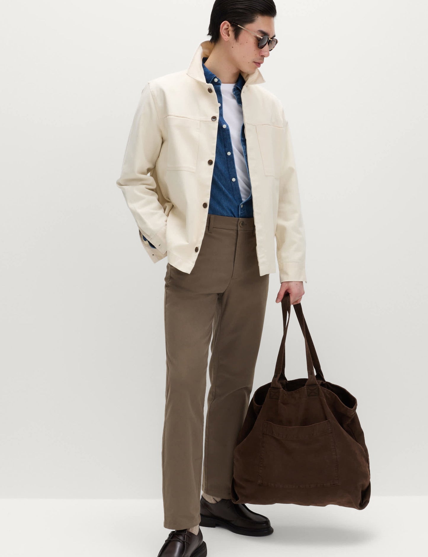 Regular Fit Lastikli Bel Chino