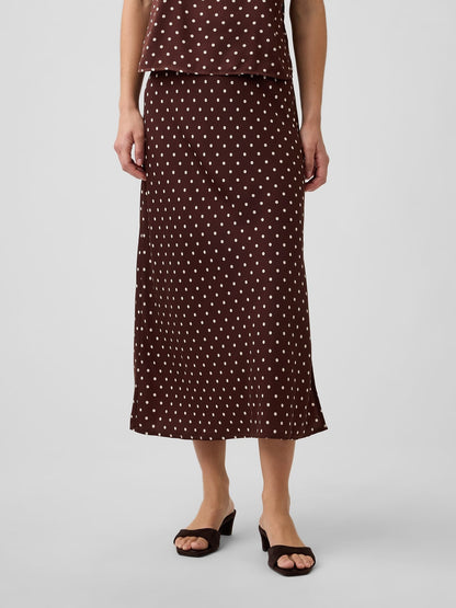 Kahverengi Pull-on Maxi Etek