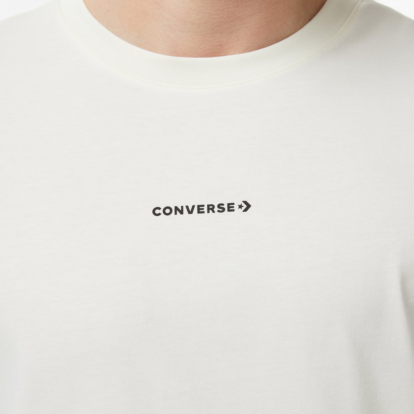 Converse Erkek Krem Grafik Baskılı T-shirt