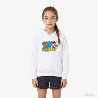 Mini Market My Squad Çocuk Beyaz Hoodie