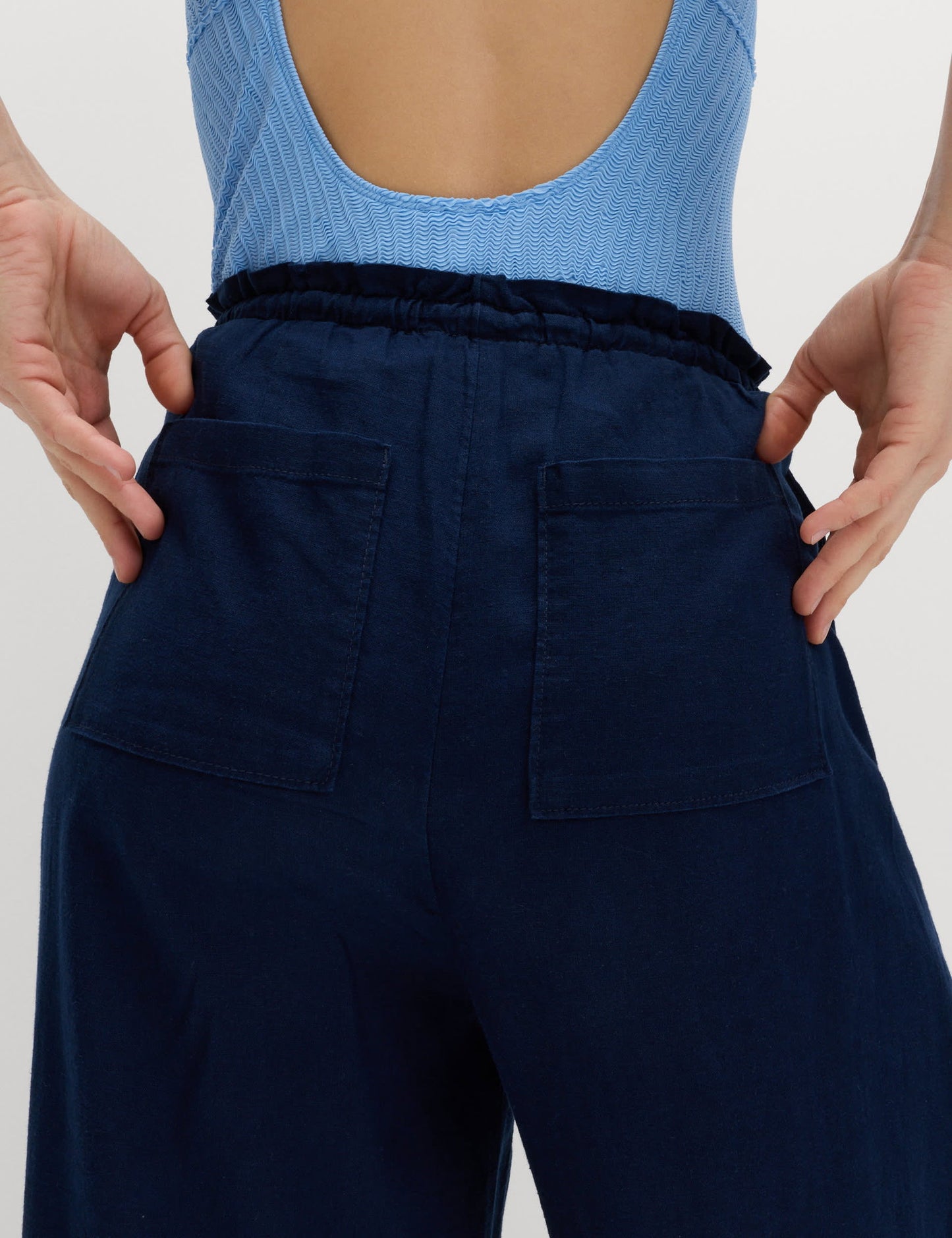 2'li Keten Karışımlı Pantolon