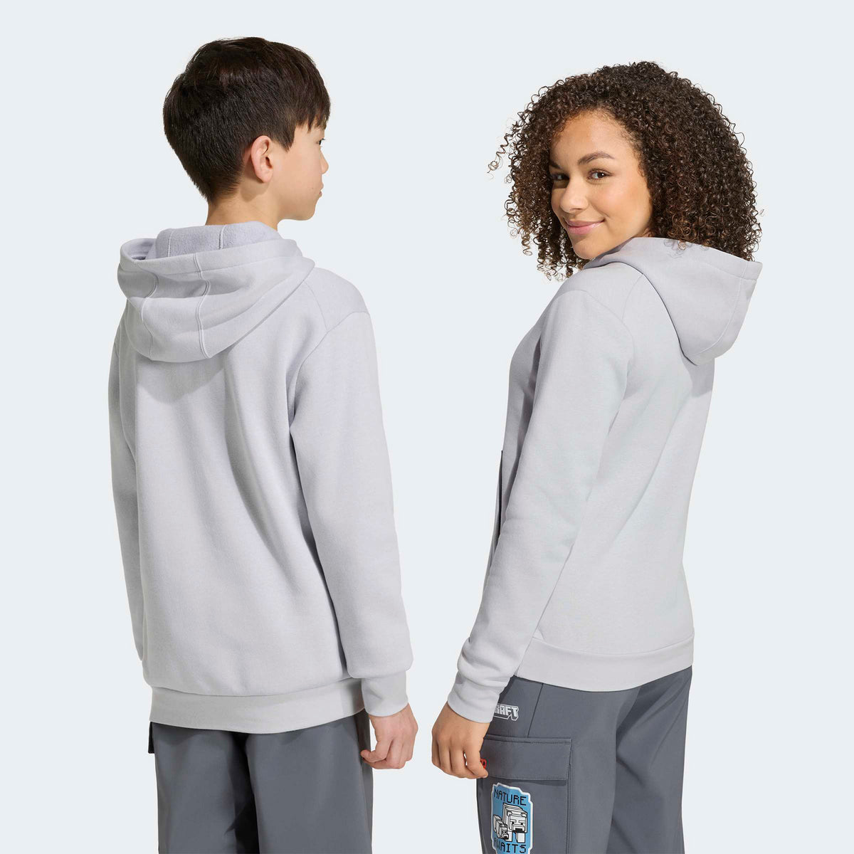 Adidas K Minecraft Mt Çocuk Gri Sweatshirt