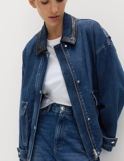 Denim Bomber Ceket