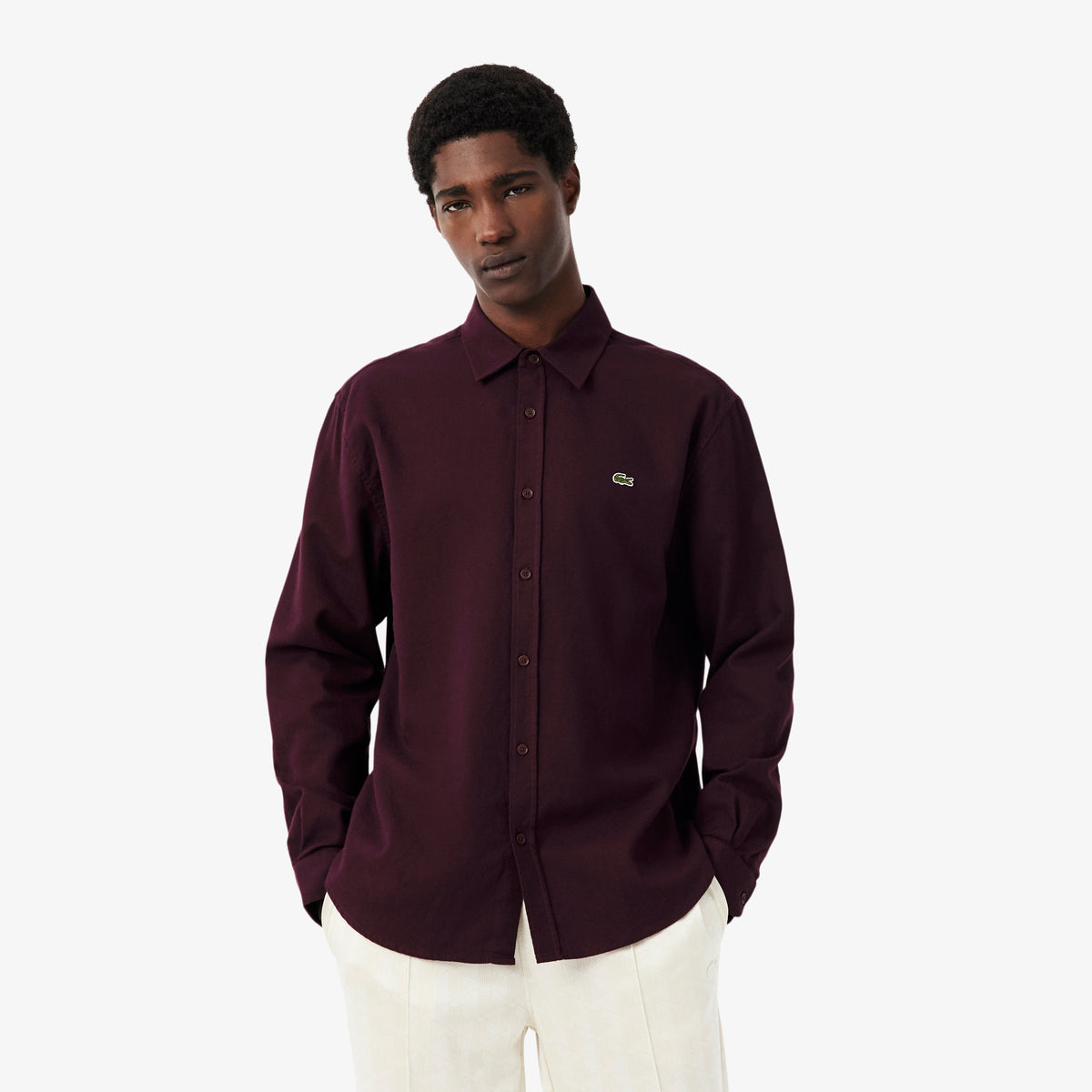 Lacoste Regular Fit Erkek Bordo Gömlek