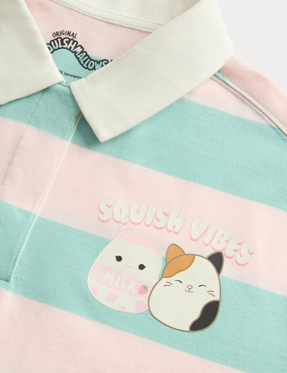 Squishmallows Pamuklu Rugby Tişört