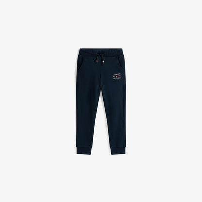 Tommy Hilfiger Cuffed Leg Logo Çocuk Lacivert Eşofman Altı